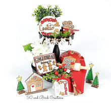 Load image into Gallery viewer, Gingerbread Tiered Tray File SVG, Glowforge Christmas Tier Tray, LuckyHeartDesignsCo