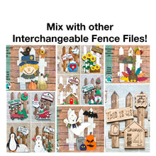 Load image into Gallery viewer, Spring Interchangeable Fence File SVG, Seasonal Glowforge, LuckyHeartDesignsCo