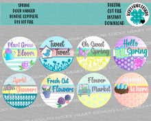 Load image into Gallery viewer, Spring Door Hanger Bundle Complete DIY KIT File SVG, Glowforge, LuckyHeartDesignsCo