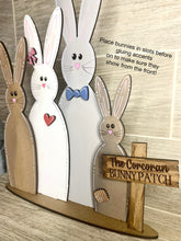 Load image into Gallery viewer, Standing Easter Bunny Family File SVG, Glowforge, LuckyHeartDesignsCo