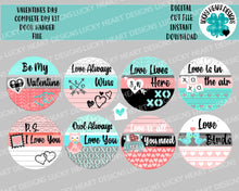 Load image into Gallery viewer, Valentines Day Door Hanger Complete DIY KIT File SVG, Glowforge, LuckyHeartDesignsCo