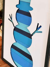 Load image into Gallery viewer, Shiplap Snowman Cutout Sign SVG File, Winter Glowforge, LuckyHeartDesignsCo