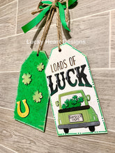 Load image into Gallery viewer, St. Patrick's Day Door Tag Door Hanger File SVG, Wreath Glowforge, LuckyHeartDesignsCo