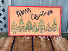 Load image into Gallery viewer, Holiday Christmas Tree Sign File SVG, Glowforge, LuckyHeartDesignsCo