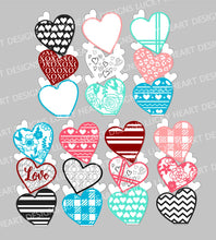 Load image into Gallery viewer, Stacking Hearts Love Valentines File SVG, Glowforge, LuckyHeartDesignsCo