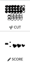 Load image into Gallery viewer, Stacking Hearts Love Valentines File SVG, Glowforge, LuckyHeartDesignsCo