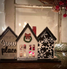 Load image into Gallery viewer, Christmas House Centerpiece File SVG, Holiday Decor, Glowforge, LuckyHeartDesignsCo