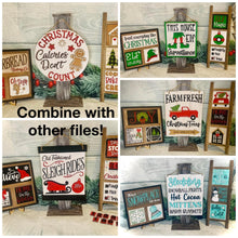 Load image into Gallery viewer, Christmas Santa Wall Collage File SVG, Glowforge Leaning Ladder, Tiered Tray, LuckyHeartDesignsCo