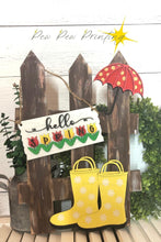Load image into Gallery viewer, Spring Interchangeable Fence File SVG, Seasonal Glowforge, LuckyHeartDesignsCo