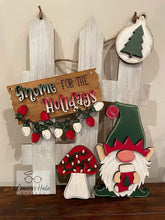 Load image into Gallery viewer, Christmas Interchangeable Fence Bundle File SVG, Gnome Santa Holiday, Glowforge, LuckyHeartDesignsCo