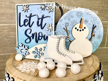 Load image into Gallery viewer, Snowman Winter Tiered Tray File SVG, Glowforge Tier Tray, LuckyHeartDesignsCo