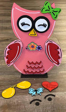 Load image into Gallery viewer, Valentines Standing Owl Kit File SVG, Glowforge