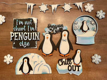 Load image into Gallery viewer, Penguin Tiered Tray File SVG, Winter Tier Tray, Glowforge, LuckyHeartDesignsCo