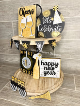 Load image into Gallery viewer, New Years Tiered Tray File SVG, Glowforge, LuckyHeartDesignsCo