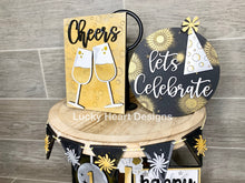Load image into Gallery viewer, New Years Tiered Tray File SVG, Glowforge, LuckyHeartDesignsCo