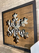 Load image into Gallery viewer, Let It Snow Snowflake Sign File SVG, Winter Glowforge, LuckyHeartDesignsCo