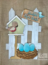 Load image into Gallery viewer, Spring Interchangeable Fence File SVG, Seasonal Glowforge, LuckyHeartDesignsCo
