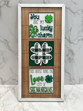 Load image into Gallery viewer, St. Patrick's Day Leaning Ladder File SVG, Glowforge Tiered Tray, LuckyHeartDesignsCo