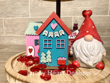 Load image into Gallery viewer, Valentine's Day Standing Houses File SVG, Tiered Tray Decor, Glowforge, LuckyHeartDesignsCo
