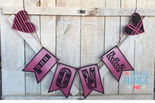 Load image into Gallery viewer, Love Banner File SVG, Glowforge, valentines hearts