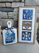 Load image into Gallery viewer, Winter Leaning Ladder File SVG, Tiered Tray Glowforge, LuckyHeartDesignsCo