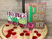 Load image into Gallery viewer, Cactus Valentines Tiered Tray File SVG, Glowforge Tier Tray, LuckyHeartDesignsCo