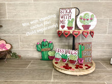 Load image into Gallery viewer, Cactus Valentines Tiered Tray File SVG, Glowforge Tier Tray, LuckyHeartDesignsCo