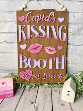 Load image into Gallery viewer, Kissing Booth Valentines Door Hanger File SVG, Glowforge, LuckyHeartDesignsCo