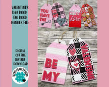 Load image into Gallery viewer, Valentine's Day Door Tag Door Hanger File SVG File, Glowforge, LuckyHeartDesignsCo