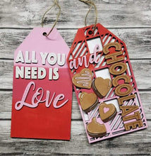 Load image into Gallery viewer, Valentine's Day Door Tag Door Hanger File SVG File, Glowforge, LuckyHeartDesignsCo