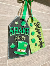 Load image into Gallery viewer, St. Patrick's Day Door Tag Door Hanger File SVG, Wreath Glowforge, LuckyHeartDesignsCo