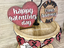 Load image into Gallery viewer, Galentines Anti-Valentines Tiered Tray File SVG, Tier Tray, Glowforge, LuckyHeartDesignsCo