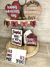 Load image into Gallery viewer, Galentines Anti-Valentines Tiered Tray File SVG, Tier Tray, Glowforge, LuckyHeartDesignsCo