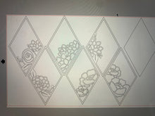 Load image into Gallery viewer, Diamond Floral Wall Art File SVG, Glowforge Laser, LuckyHeartDesignsCo