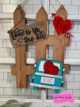 Load image into Gallery viewer, Valentines Day Interchangeable Fence File SVG, Love Farmtruck Glowforge, LuckyHeartDesignsCo