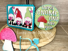 Load image into Gallery viewer, Gnome Valentine's Day Tiered Tray File SVG, Tier Tray Glowforge, LuckyHeartDesignsCo