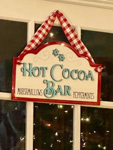 Load image into Gallery viewer, Hot Cocoa Door Hanger Sign File, Glowforge Winter, LuckyHeartDesignsCo