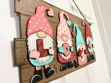 Load image into Gallery viewer, Gnome Love Valentines Sign File SVG, Door Hanger Glowforge, LuckyHeartDesignsCo