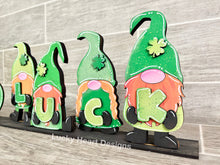 Load image into Gallery viewer, Standing Gnome Valentine's St. Patrick's Day File SVG, Tiered Tray Holiday Decor, Glowforge, LuckyHeartDesignsCo