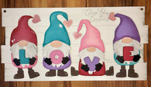 Load image into Gallery viewer, Gnome Love Valentines Sign File SVG, Door Hanger Glowforge, LuckyHeartDesignsCo