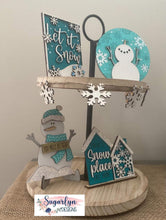 Load image into Gallery viewer, Snowman Winter Tiered Tray File SVG, Glowforge Tier Tray, LuckyHeartDesignsCo