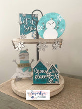 Load image into Gallery viewer, Snowman Winter Tiered Tray File SVG, Glowforge Tier Tray, LuckyHeartDesignsCo