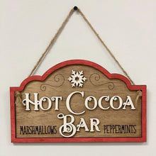 Load image into Gallery viewer, Hot Cocoa Door Hanger Sign File, Glowforge Winter, LuckyHeartDesignsCo