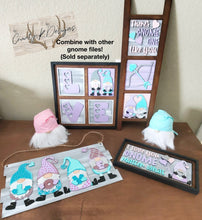 Load image into Gallery viewer, Gnome Valentines Interchangeable Leaning Sign File SVG, Tiered Tray Glowforge, LuckyHeartDesignsCo