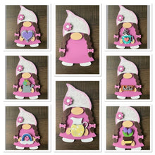 Load image into Gallery viewer, Standing Gnome Girl File SVG, Glowforge Laser, LuckyHeartDesignsCo