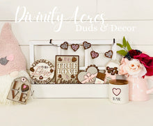 Load image into Gallery viewer, Chocolate Valentine's Day Tiered Tray File SVG, Tier Tray Glowforge, LuckyHeartDesignsCo