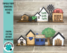 Load image into Gallery viewer, Family Farm Standing Houses File SVG, Home Glowforge, LuckyHeartDesignsCo
