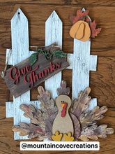 Load image into Gallery viewer, Interchangeable Fence Fall Bundle Sign File SVG, Halloween, Thanksgiving, Scarecrow, Glowforge Seasonal, LuckyHeartDesignsCo