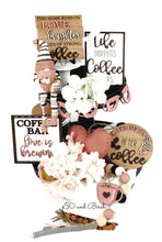 Load image into Gallery viewer, Coffee Tiered Tray Digital File SVG, glowforge tier tray