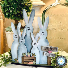 Load image into Gallery viewer, Standing Easter Bunny Family File SVG, Glowforge, LuckyHeartDesignsCo